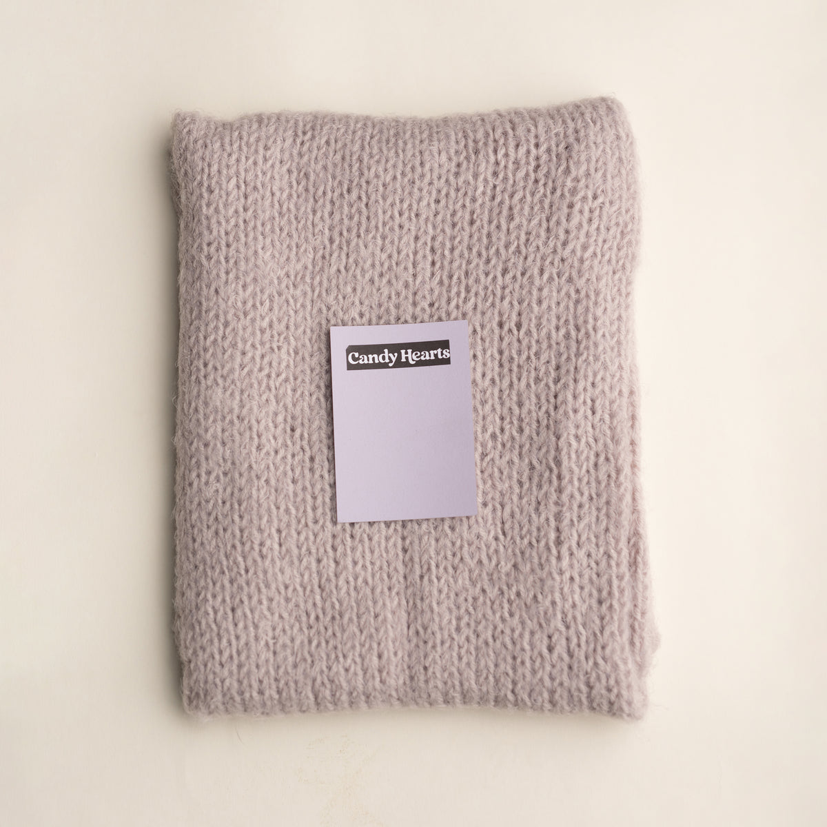 Fuzzy Knit Wrap | Candy Hearts