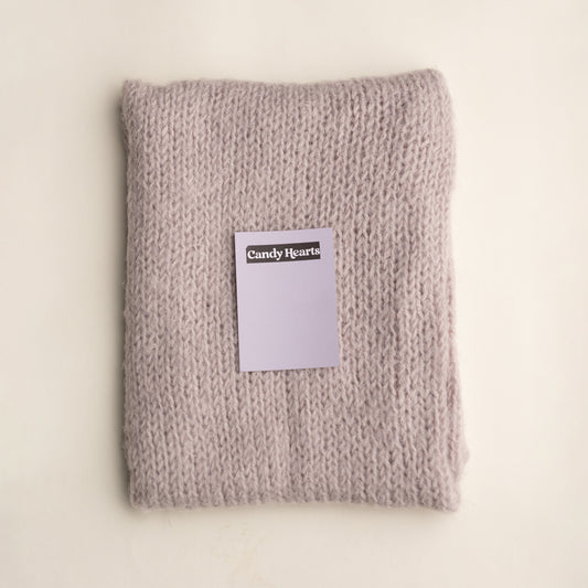 Fuzzy Knit Wrap | Candy Hearts