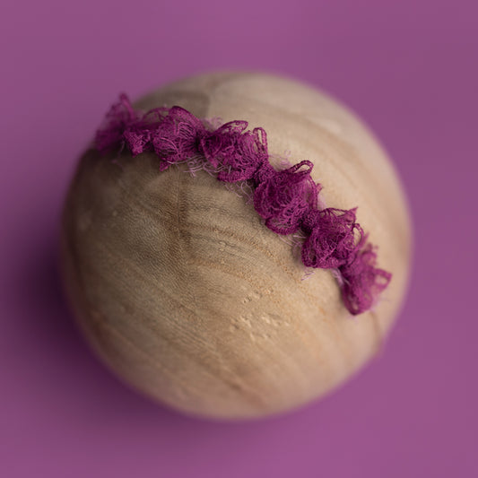 Sweet Little Bow Band | Grapey Grapes Lace