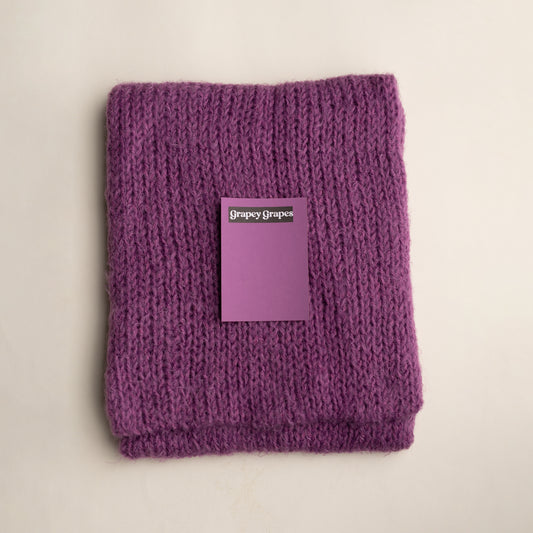 Fuzzy Knit Wrap | Grapey Grapes