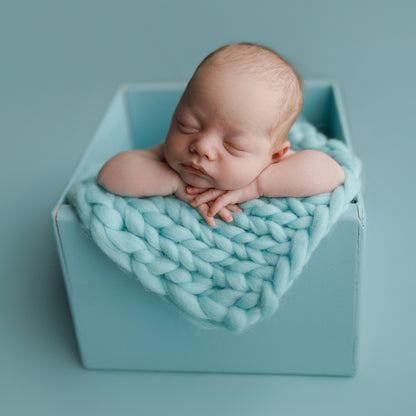 Merino Mini Blanket | Ice Bunny