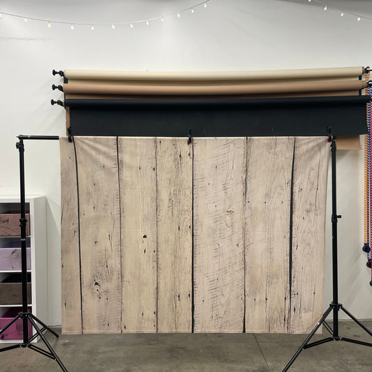Destash | Ivory Wood 5x7 Fabric Backdrop