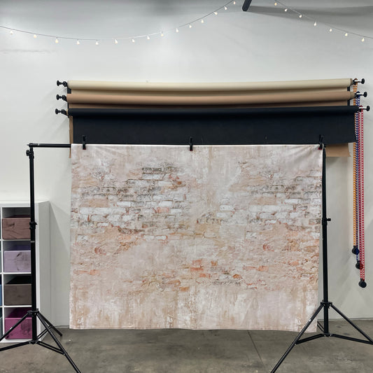 Destash | Peach Brick 5x7 Fabric Backdrop