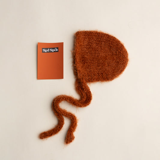 Fuzzy Knit Bonnet | Red Rock