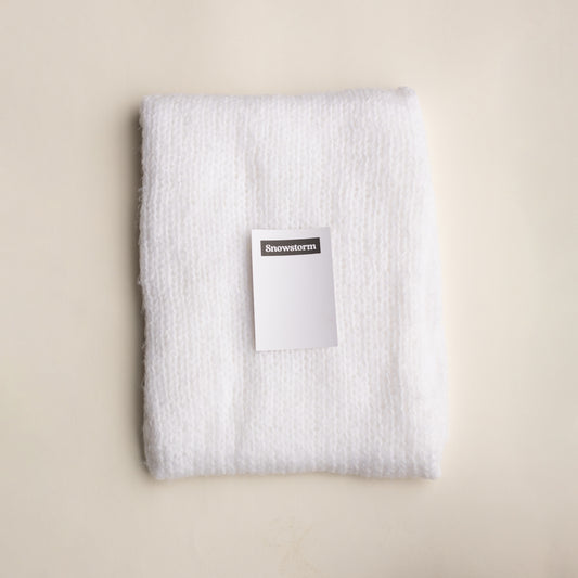 Fuzzy Knit Wrap | Snowstorm